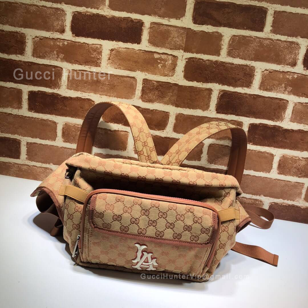 Gucci Belt Bag With LA Angels Patch Brown 536842